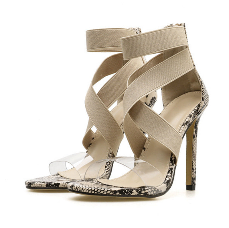 Jessie Snakeskin High Heels