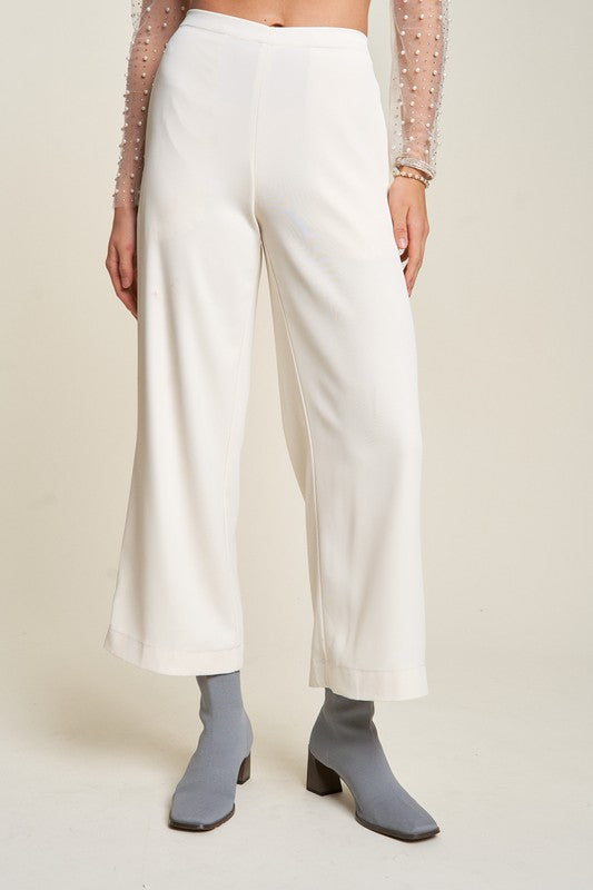 Davi & Dani Wide Leg Mid-Rise Pants